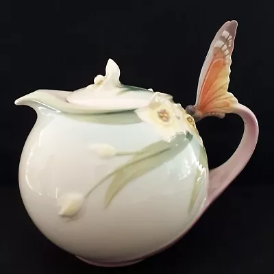 Buy Franz Porcelain Papillon Butterfly 1ltr Teapot #xp1878 Nib • 140.21£