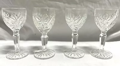 Buy Edinburgh Crystal Royal Cut 10cm Small Wine Sherry Glass Set Of 4 • 19.99£