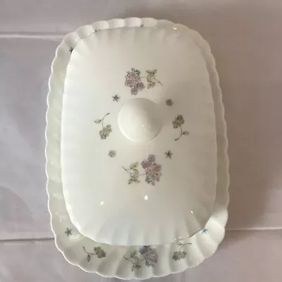 Buy Vintage Wedgewood April Flowers Bone China Butter Dish • 27.99£