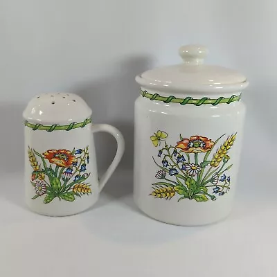 Buy 2x Vintage Taunton Vale Ceramic - Flour Sugar Shaker & Jar • 26.49£
