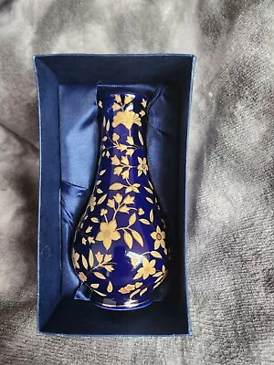 Buy Old Tupton Ware Small Blue And Gold Vase. • 15.60£