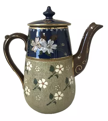 Buy Lovatts Langley Mill Vintage 1qt Coffee Pot Green Blue Floral HP Stoneware FP&P • 29.99£