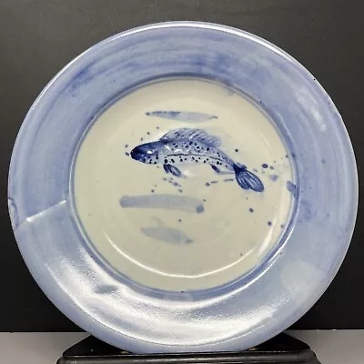 Buy Jim Malone For Burnby Porcelain Shallow Dish With Painted Fish Decoration #1741 • 250£