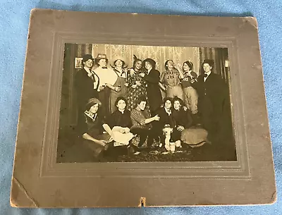 Buy 1930's Vintage Cabinet Photo Card Of People In Costume, Drinking Party • 9.79£