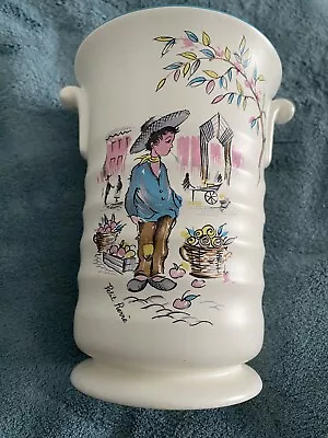 Buy Crown Ducal Ware Pottery Vase Petit Pierre 1950s H6 Inches - W4.5 Inches Vintage • 3.64£