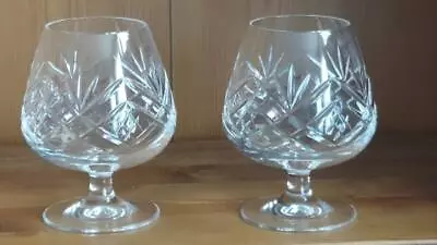 Buy 2 X   Royal Doulton  Crystal  Brandy  Glasses 12 Cm Tall • 14.98£