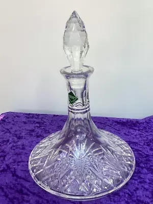 Buy Beautiful Edinburgh Crystal Cut Glass Ships Decanter (Green Label) • 30£