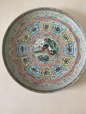 Buy Outstanding Antique Chinese Rooster Plate Cockerel Famille Rose Charger Republic • 18.67£