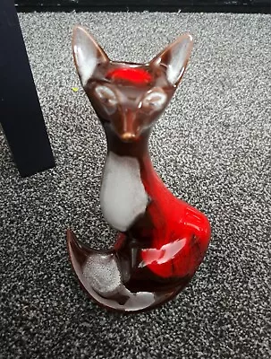 Buy Canadiana Pottery Vintage Red Flambe Glazed Fox • 95£
