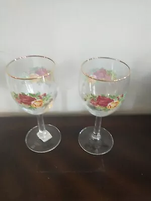 Buy Royal Doulton Country Rose Wine Glasses Set Of Two New With Sticker. • 41.94£