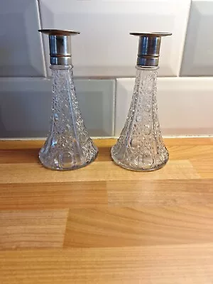 Buy  Pressed Glass Vintage Candlesticks • 8.25£