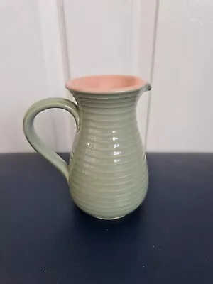 Buy Vintage Green Lovatts Stoneware Ribbed Water Jug / Vase 15cm • 19.50£