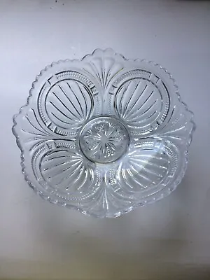 Buy Vintage Clear Glass Footed Bowl • 9.44£
