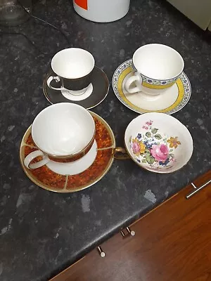 Buy Wedgewood Tea Cups And  Saucers Bone China Vintage Set Of Four • 15.85£