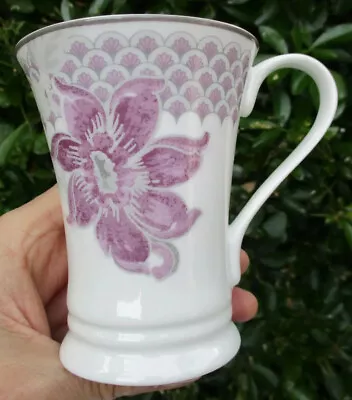 Buy Laura Ashley Passion Flower Silver Gilt Bone China Tea Coffee Mug • 17£