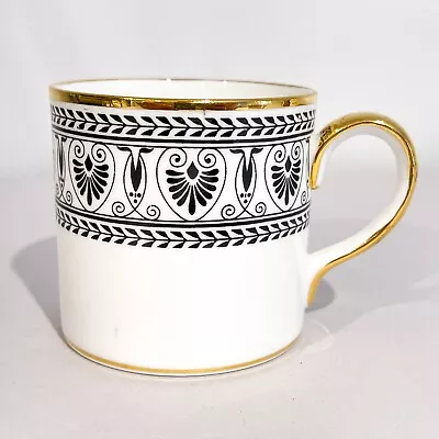 Buy Fine Bone China Crown Staffordshire Black Victoria Coffee Mug - Gold / Black • 16.99£