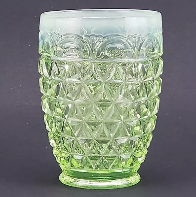 Buy Imperial Glass GREEN TUMBLER Laced Edge Opalescent (Katy) - Extremely Rare • 140.03£