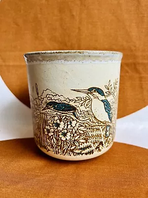 Buy Vintage 1970's Dunoon Ceramics Kingfisher Utensils  Jar Planter Pot Stoneware • 16.90£