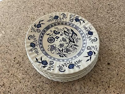 Buy J & G Meakin Classic Blue Nordic 10  Dinner Plates Set Of 5 English Ironstone • 46.59£