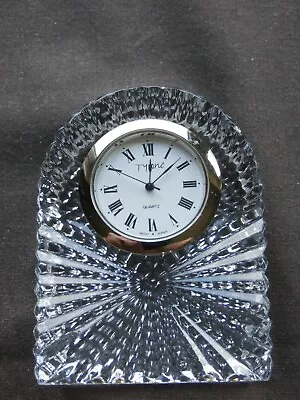 Buy Tyrone Crystal  Miniature Mantel Clock- Stamped - Ex Cond • 6.99£