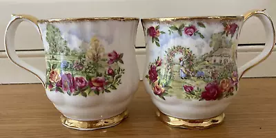 Buy Royal Albert A Celebration Of The Old Country Roses Two Garden Mugs • 39.99£