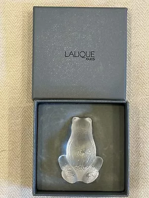 Buy Lalique Signed Miniature Frog Boxed Clear Colour -perfect Condition • 120£