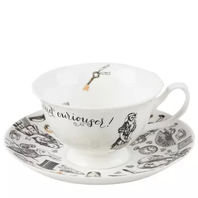 Buy Alice In Wonderland Teacup V&A Fine China Gift Boxed Curioser Cup And Saucer Set • 22.50£