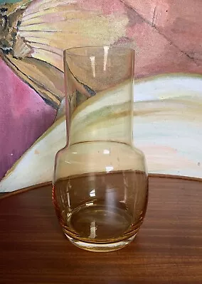 Buy Riihimaki 1483 Riihimaen Lasi Oy Pale Amber Glass Vase 1970s • 12.99£