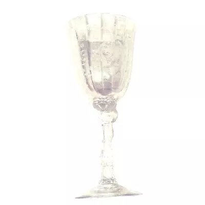 Buy  Fostoria Navarre Water Goblet  7 5/8  Etched Crystal Vintage Elegant Glassware  • 20.49£