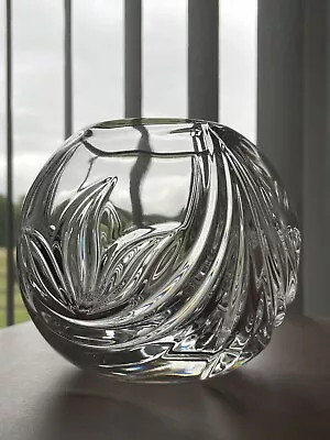 Buy Stunning Cut Crystal Med/large 15cm Globe Shaped Rose Bowl~heavy 1.3 Kg Weight • 17.50£