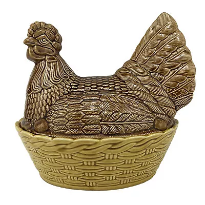 Buy Beswick Chicken Egg Basket Vintage Pottery Storage Bowl With Lid • 28.42£