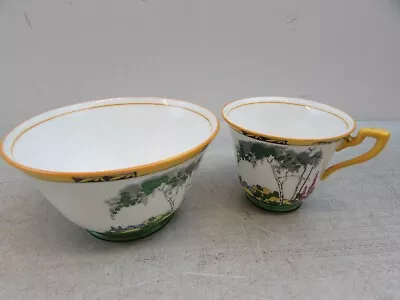 Buy Rare Adderley Ware Bone China Silver Birch Cup And Bowl • 16£