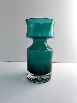 Buy Riihimaki/Riihimaen Lasi Oy Turquoise Art Glass Vase By Tamara Aladin Finland • 75£