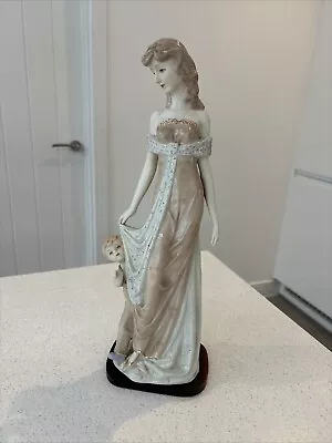 Buy Porcelain Figurine, Lady With Child 15” • 4.99£