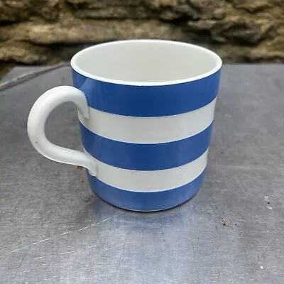 Buy TG Green Cornish Ware Blue & White Stripe Large 1 Pint Mug Green Stamp • 25£