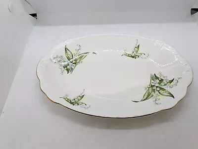 Buy Royal Grafton  Lily Of The Valley  Fine Bone China Oval Plate 11 Inches • 15£