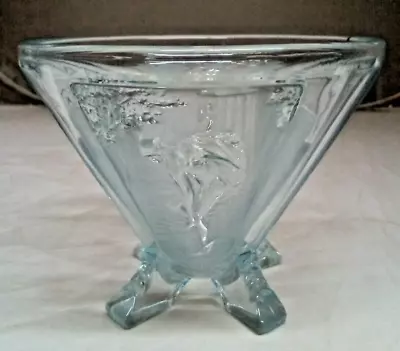 Buy Vintage Art Deco 1930s Pressed Glass Sowerby 2566 Mercury Nymph Pedestal Dish • 9.99£