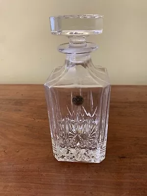 Buy RCR Royal Crystal  Rock  Cut Glass    Whisky Decanter With Sticker. • 15£