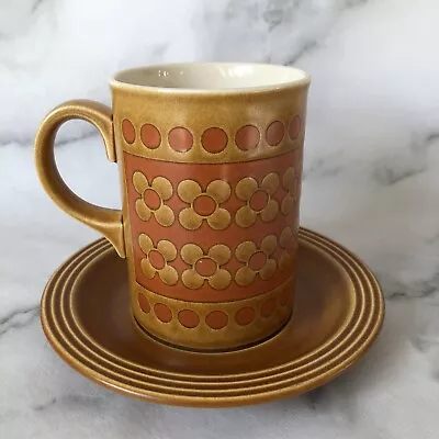 Buy Vintage Hornsea Pottery Saffron Cup + Saucer 1970s British Kitchenware Retro Mug • 14.99£