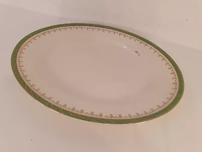 Buy Alfred Meakin, Serving Platter With Green Edge And Gold Floral Gilt Pattern 37cm • 29.99£