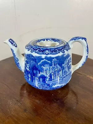 Buy George Jones And Sons Abbey 1790 Blue And White Teapot - UK Antiques • 52£