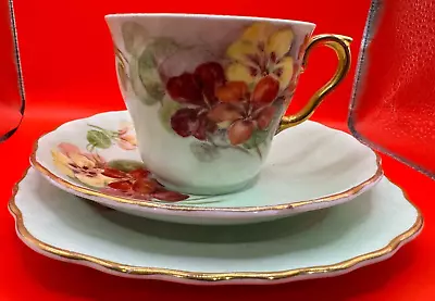 Buy Vintage Colclough Hand Painted Trio - Made In Longton, England - Hand Painted • 15.24£