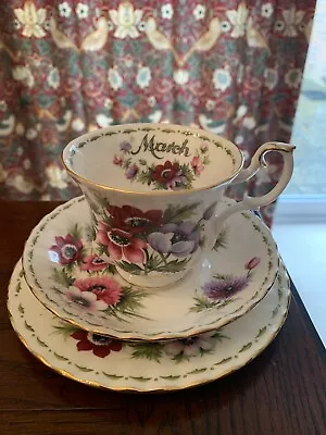 Buy ROYAL ALBERT Trio Set - Flower Of The Month - Anemones - March • 0.99£