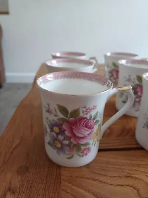 Buy Queens Richmond Bone China Floral Mugs X 6. One Mug Has A Flaw On The Handle • 15.99£