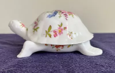 Buy Hammersley English Fine Bone China Tortoise Lidded Trinket Box “Howard Sprays” • 12£