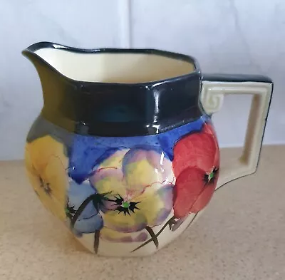 Buy Rare Royal Doulton Series Ware Art Deco Milk Jug - Pansies Perfect !! • 95£