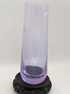 Buy Vintage Caithness Etched Harebell Art Glass Vase In Lilac Violet Purple Amethyst • 12£