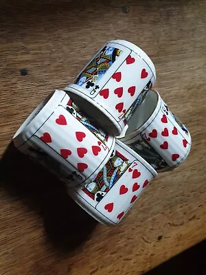 Buy Elizabethan “Cut For Coffee” Playing Card Staffordshire Fine Bone China Cups X 4 • 20£