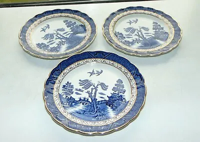 Buy Royal Doulton Booths Real Old Willow 3 X Side Plates 17.5cm • 12£