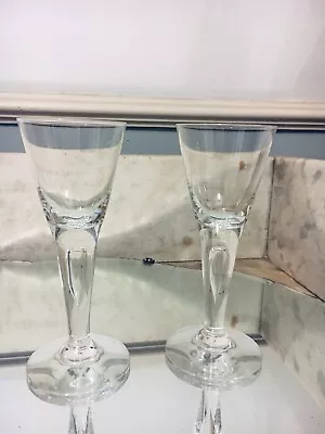 Buy FRANK THROWER Dartington Sharon-Hand Blown-Crystal Glasses. 16.5cm X 2 • 24£